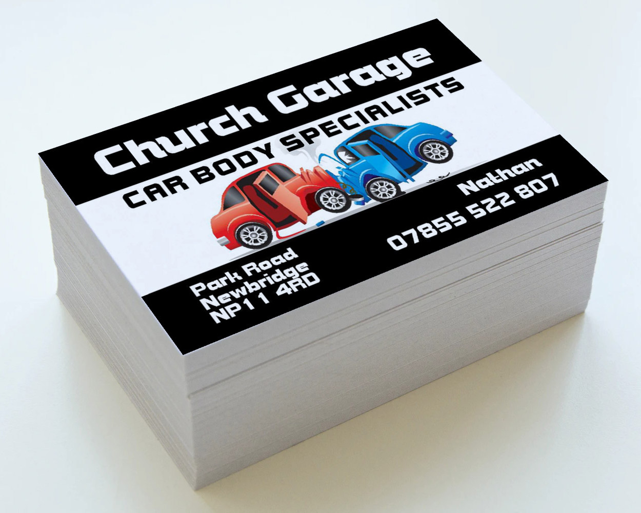 Church Garage Business Cards
